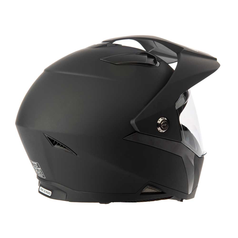 MMG Adult Motorcycle Dual Sport Off-Road Full-Face Helmet DOT - Matte Gray (Large) Model 23