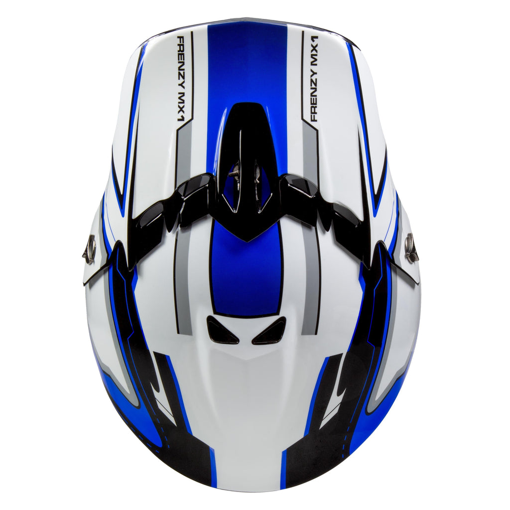 Youth Frenzy MX ATV off-road Youth Helmet DOT Approved Blue, Large