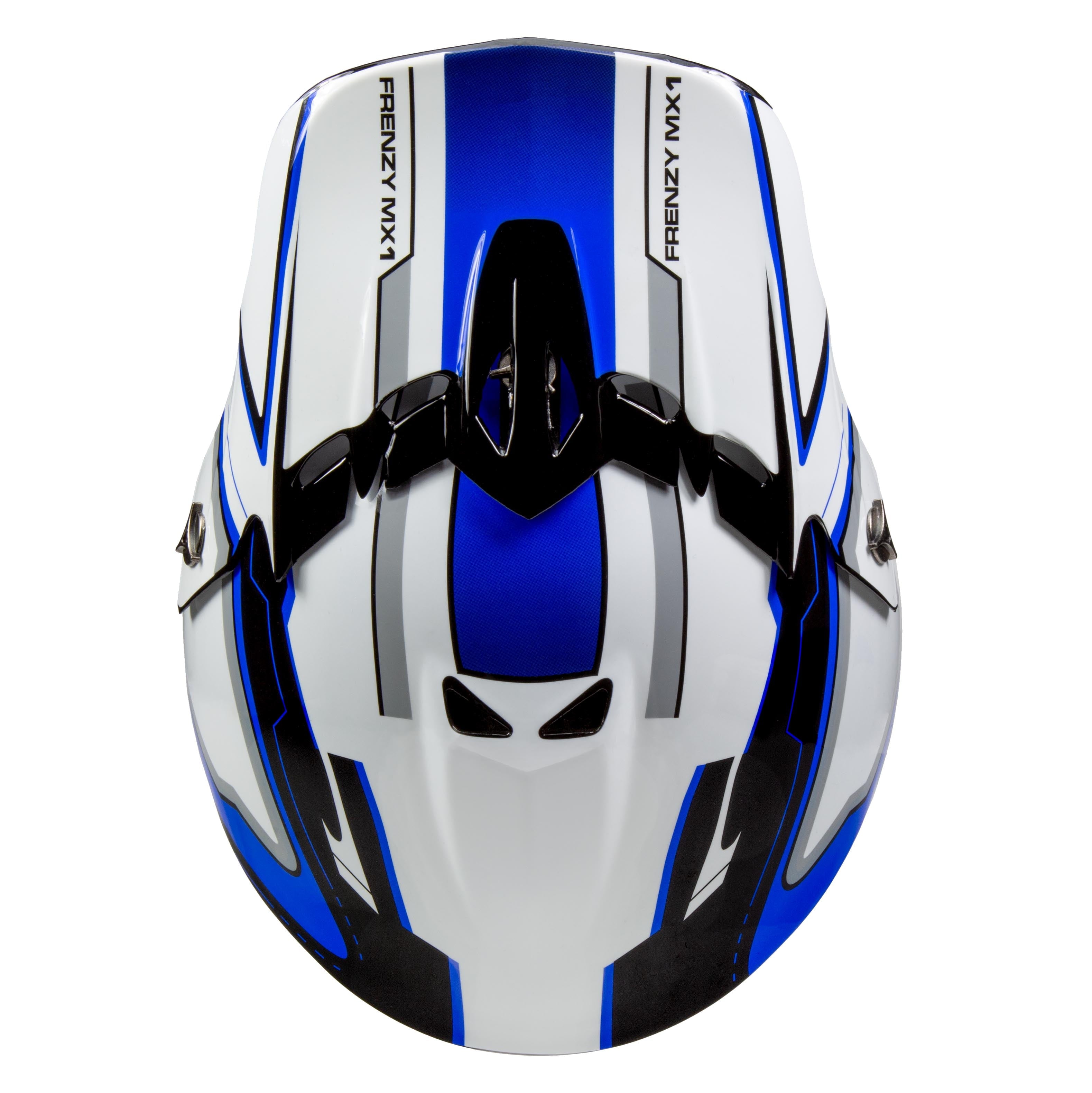 Youth Frenzy MX off Road Dirt Bike Helmet - DOT Approved - Color Blue - Size: Youth Medium