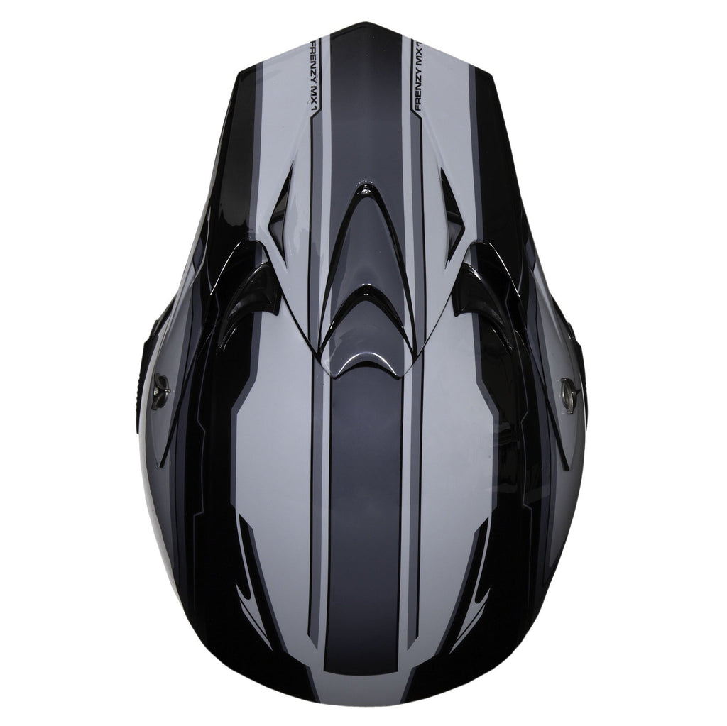 Adult Frenzy Off Road Helmet, Black/Grey, Large