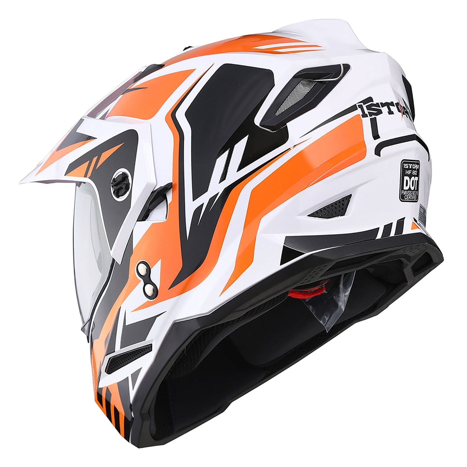 1Storm Adult Motorcycle Motocross Dual Sport Off Road Full Face Dual Visor Helmet F802CLS Matt Black