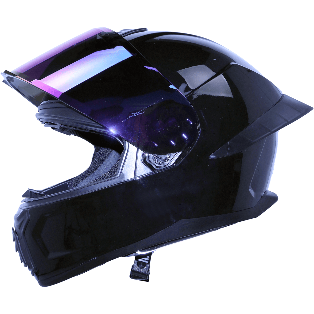 Full-Face Motorcycle Helmet, Adult Motocross ATV Offroad Dirt Bike Helmet DOT Approved, Light Black, S Size