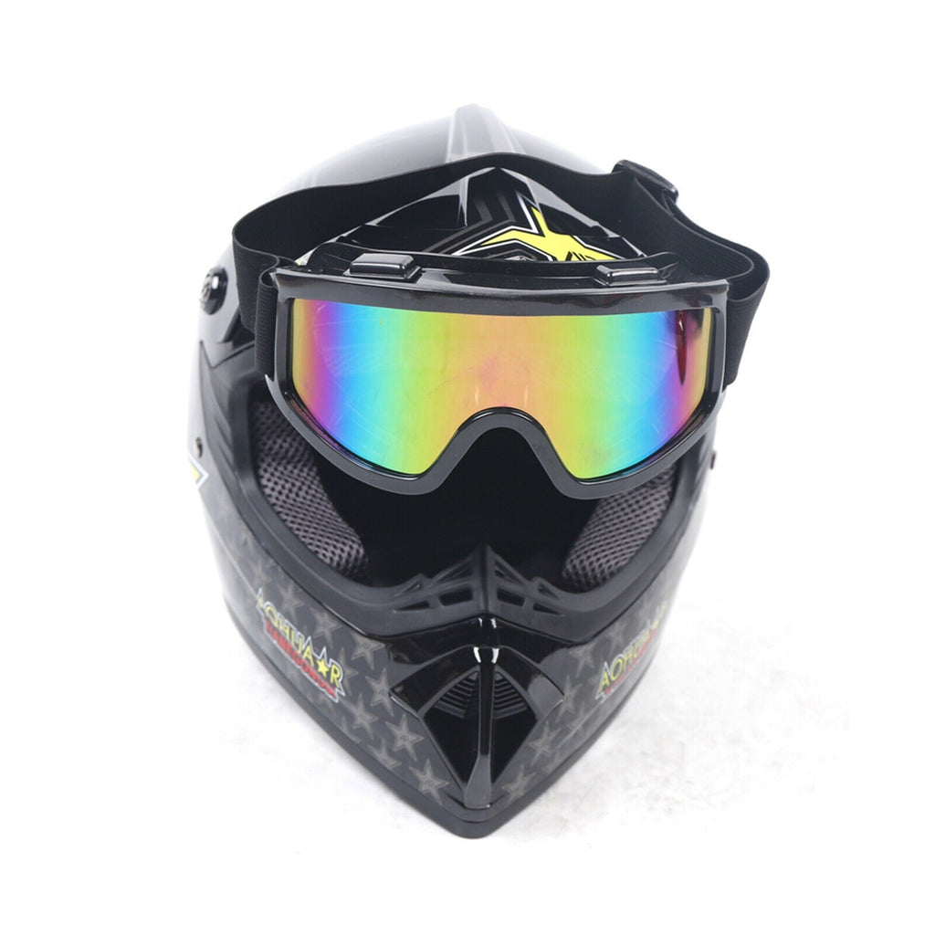 Motocross Helmet Dirt Bike ATV Motorcycle Helmet Road Downhill Motorbike Full Face Helmets Gift MTB Racing Helmet Protector Muti-Color Helmet Set Goggles Off-Road Racing Bike Motocross Protector