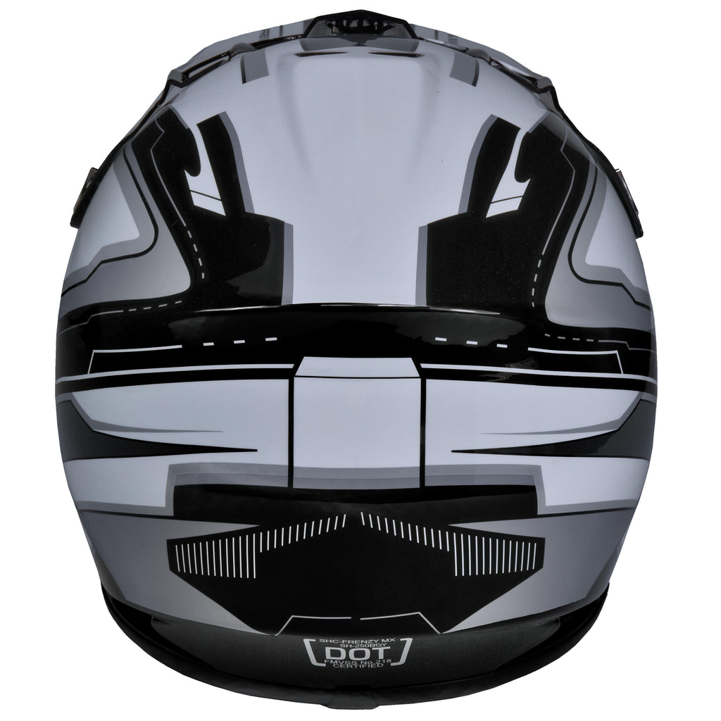 Youth Frenzy MX Off-Road Helmet, Black/Grey, Youth Medium
