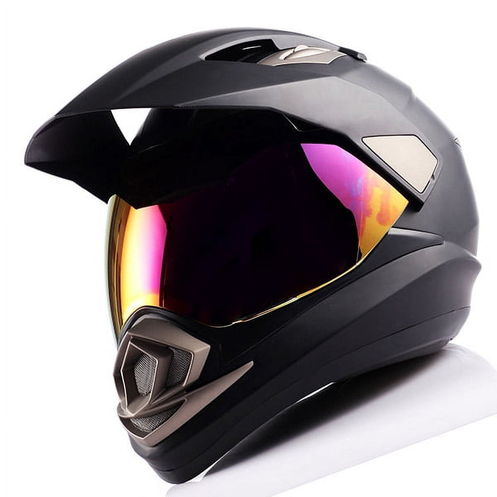 1Storm Dual Sport Helmet Motorcycle Full Face Motocross Off Road Bike HGXP14A Glossy White