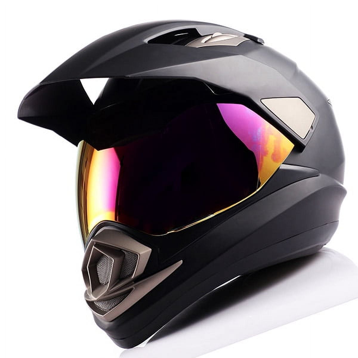 1Storm Dual Sport Helmet Motorcycle Full Face Motocross Off Road Bike HGXP14A Glossy White