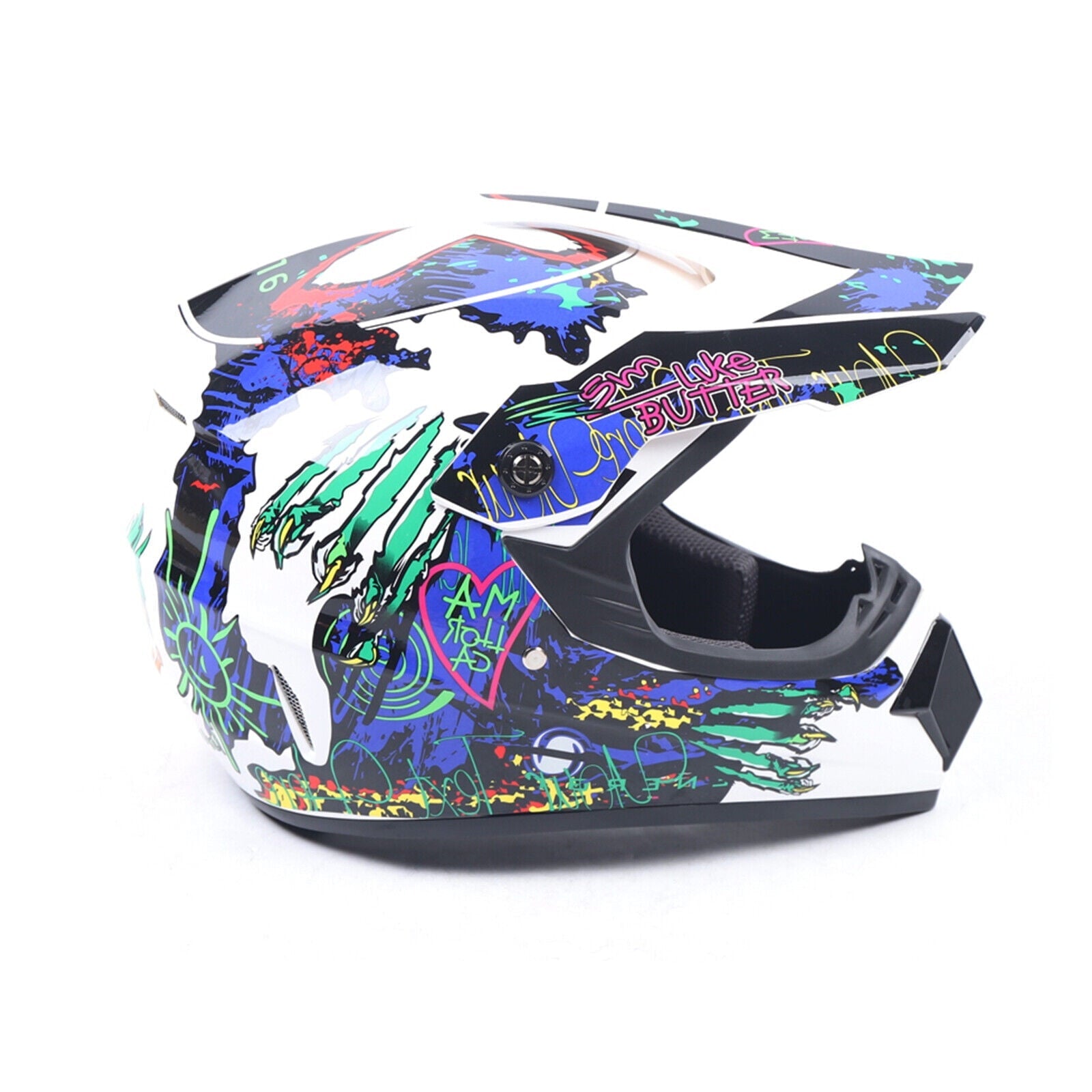 DOT Motorcycle Helmet for Adult, Motorcycle Helmet with Goggles & Gloves for Motocross Off-Road Racing ATV Dirt Bike
