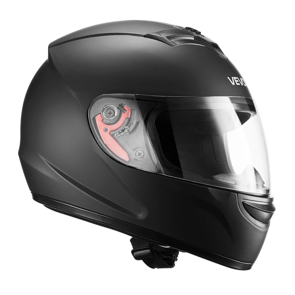 Motorcycle Helmet, Full Face, Adult Motocross Dirt Bike Helmet with Tinted and Clear Dual Visor, Motorbike Racing Street with Detachable Liner for Men & Women, DOT Approved, (Matte Black, M)