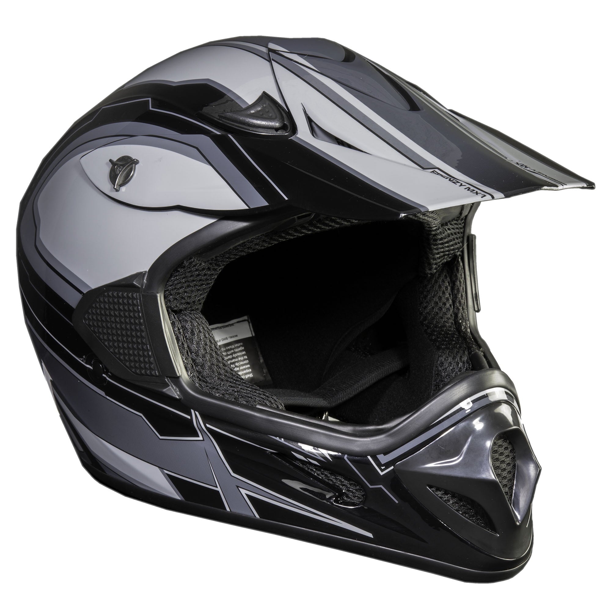 Adult Frenzy Off Road Helmet, Black/Grey, Large