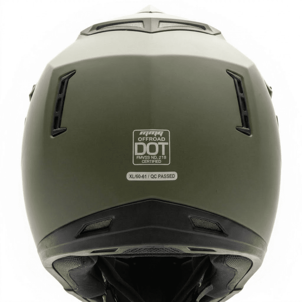 MMG Motorcycle Off-Road Helmet MX ATV Dirt Bike Matte Military Green with Goggles (Medium) Model 30