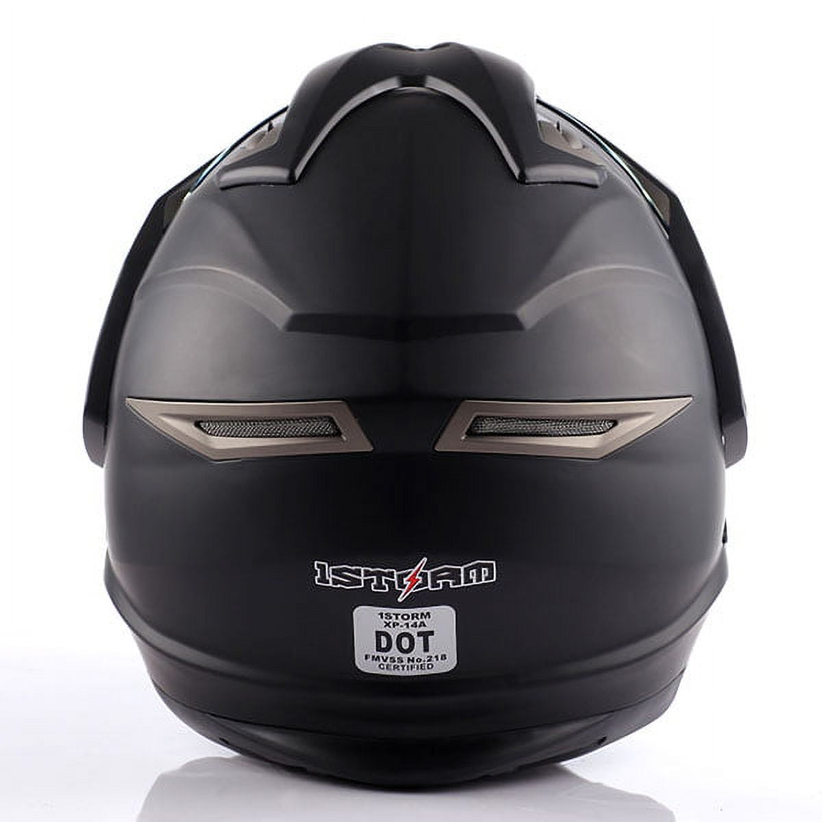 1Storm Dual Sport Helmet Motorcycle Full Face Motocross Off Road Bike HGXP14A Glossy White