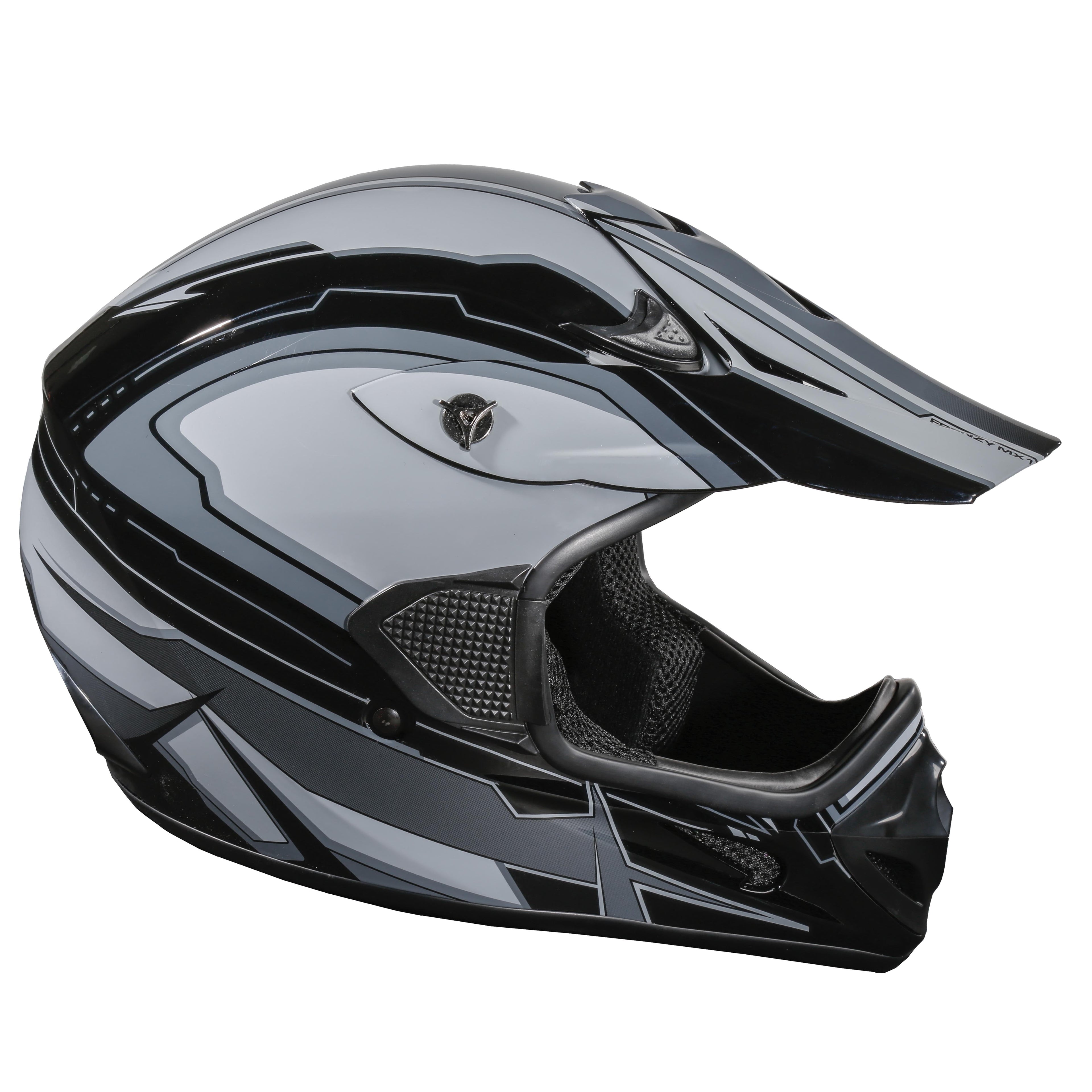 Fuel Helmets Adult Frenzy MX Off Road Helmet Black Graphic - Med