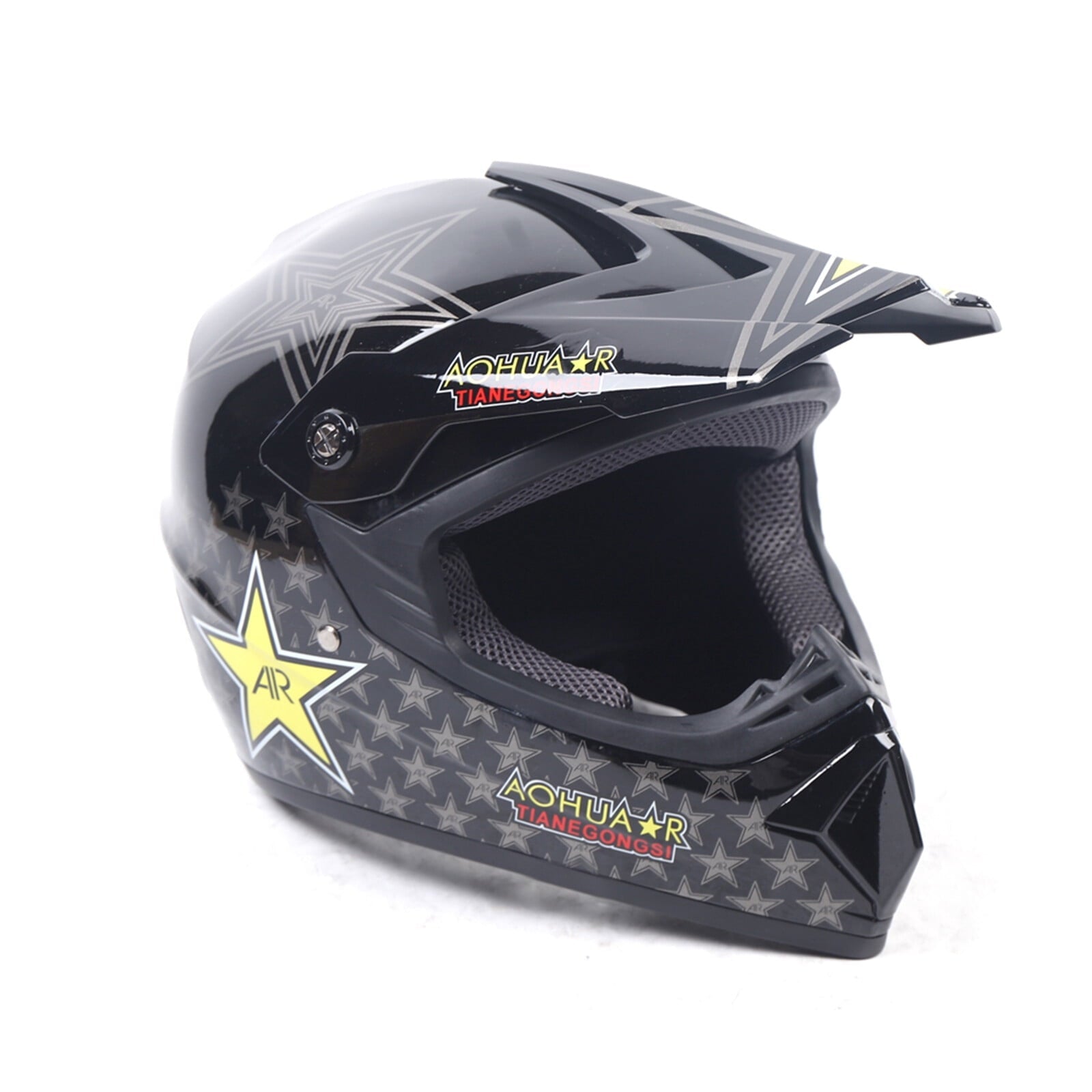 DOT Certified Motocross Helmet Set, Full-Face Off-Road ATV MX BMX Dirt Bike Helmet, Includes Goggles & Gloves, Impact Resistant, Ventilated, Unisex, M Size