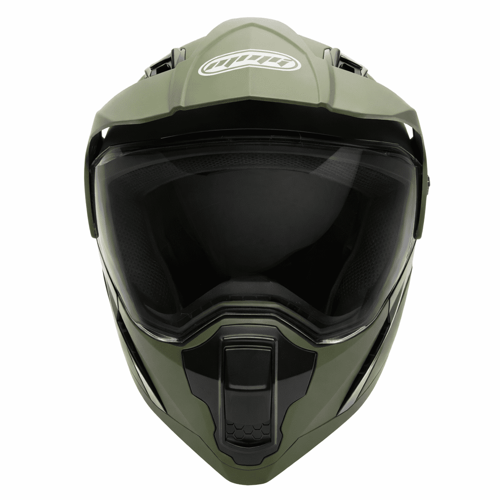 MMG Adult Motorcycle Dual Sport Off-Road Full-Face Helmet DOT - Military Green (Large) Model 23