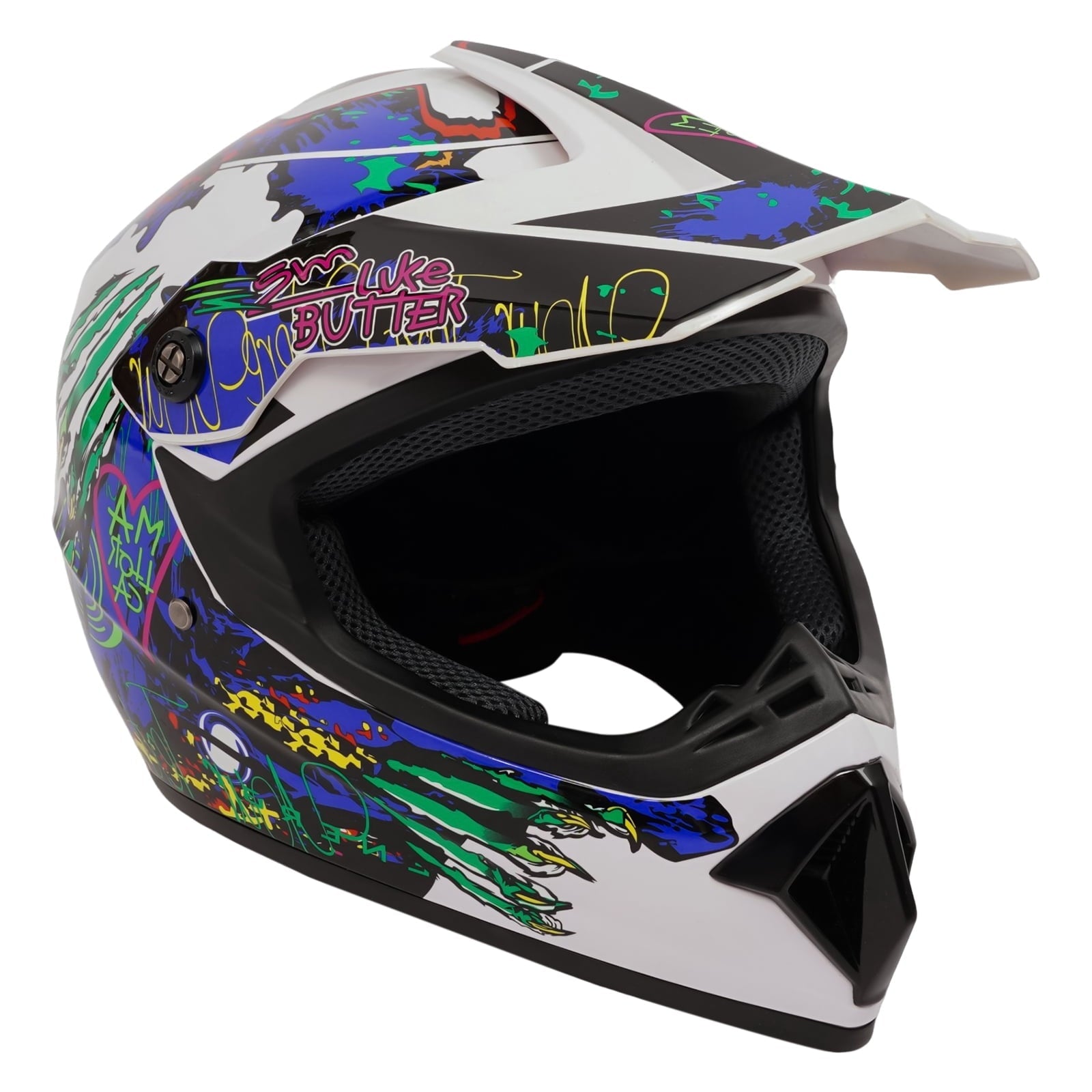 22.44-22.83in Suitable Head Helmet Set Helmet Set with Goggles and Gloves Motorcycle Off-Road Helmet Set