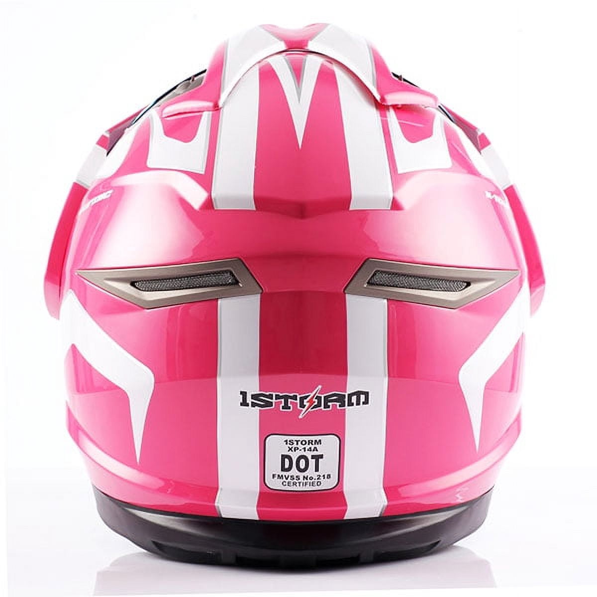 1Storm Dual Sport Helmet Motorcycle Full Face Motocross Off Road Bike HGXP14A Glossy White