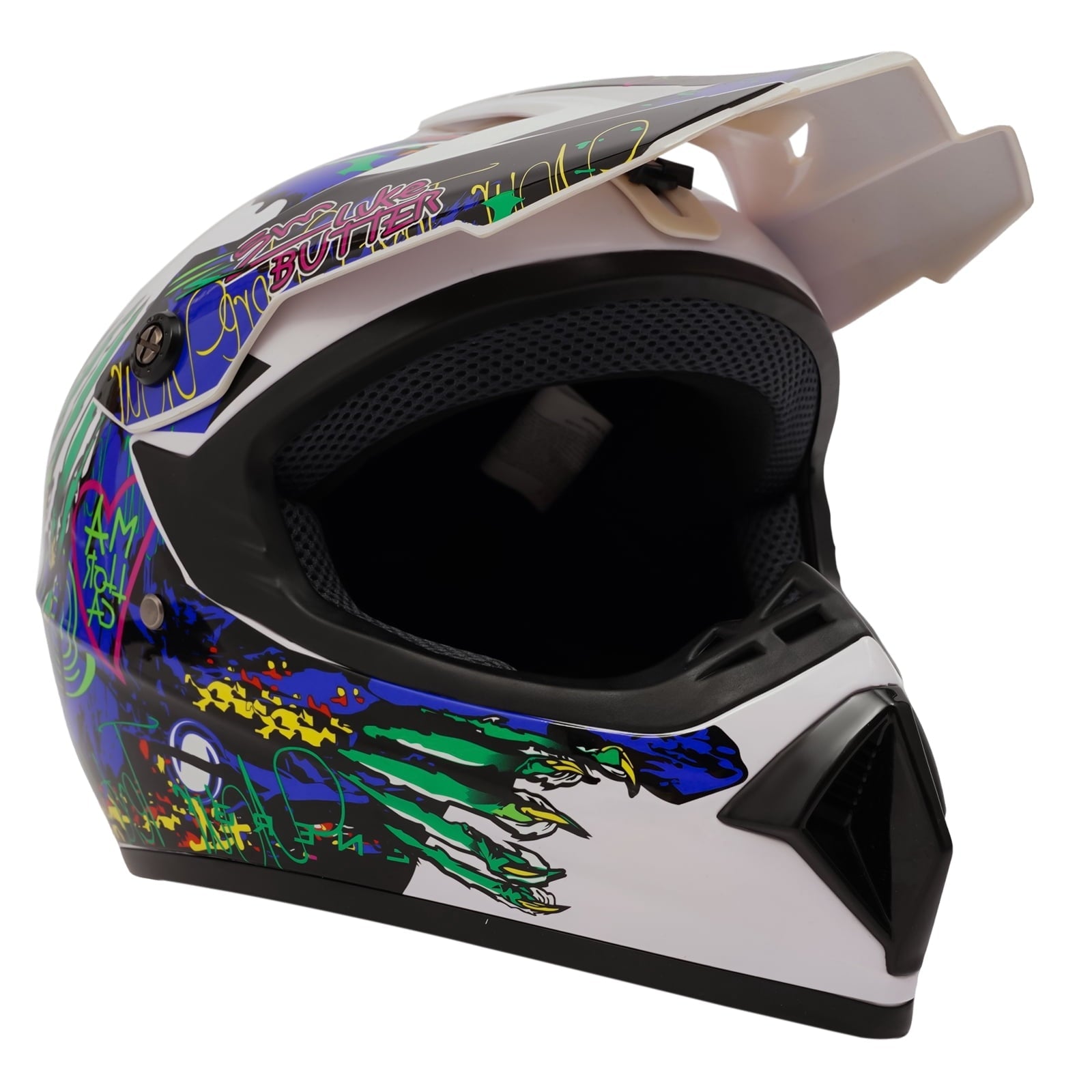 22.44-22.83in Suitable Head Helmet Set Helmet Set with Goggles and Gloves Motorcycle Off-Road Helmet Set