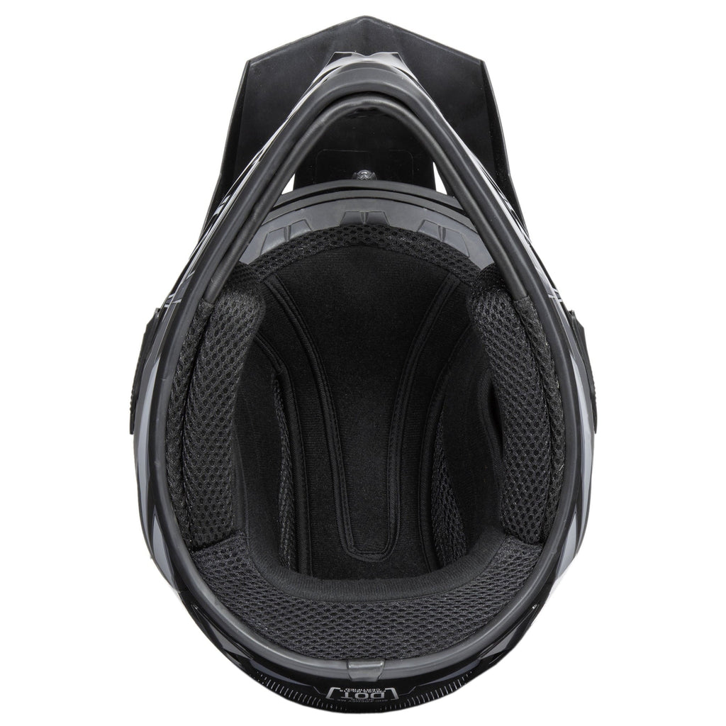 Fuel Helmets Adult Frenzy MX Off Road Helmet Black Graphic - Med