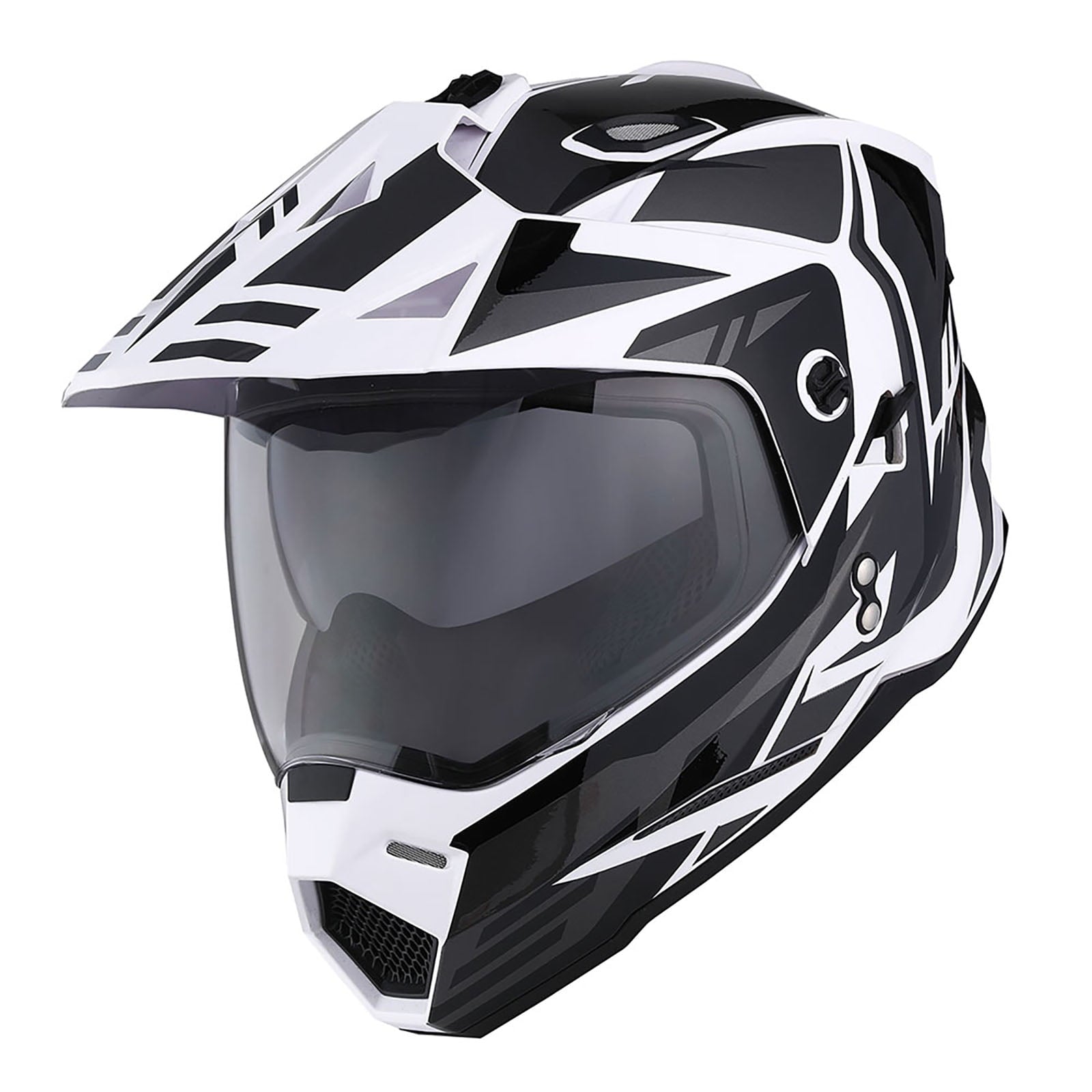 1Storm Youth Kids Dual Sport Dual Visor Motorcycle Motocross Off Road Full Face Helmet HF802Youth Storm Red