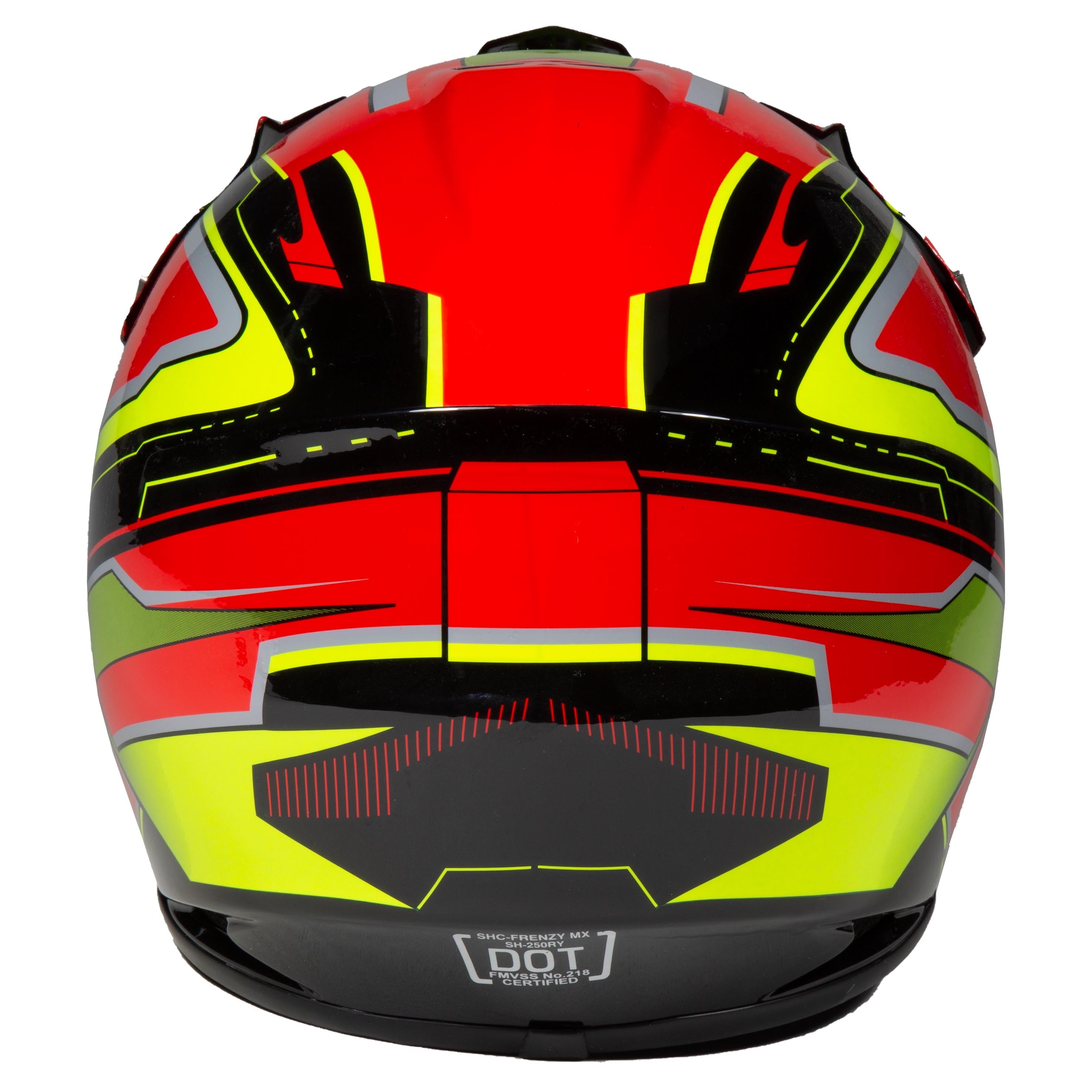 Youth Frenzy MX off-road ATV Helmet DOT Approved Color: Red/Yellow Size: Youth Large