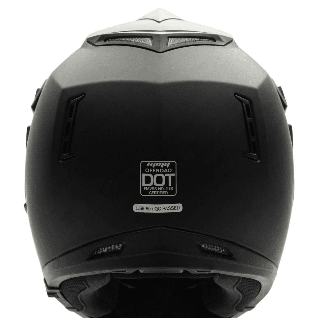 MMG Adult Motorcycle Off Road Helmet Combo, Includes Riding Gloves and Goggles. Size: M - Color: Matte Black